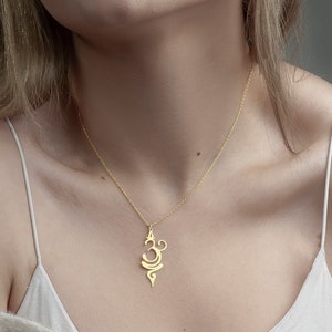 Breathe Necklace Pendant, Yoga Necklace, 925 Sterling Silver, Symbol Necklace Jewelry, Ohm Necklace, Spiritual Necklace, Gifts for Her
