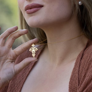 Lotus Unalome Yoga Necklace, Breathe Necklace Pendant, Meditation Necklace,Yoga Necklace, Sterling Silver, Ohm Necklace, Spiritual Necklace