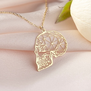 Collier tête de mort délicat, pendentif squelette, bijoux gothiques, collier Memento Mori, pendentif tête de mort Suger, bijoux punk, collier sorcière, bohème