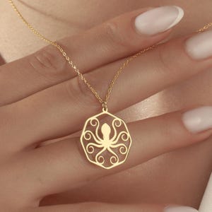 Octopus Necklace - Nautical Sea Animal Pendant - Ocean Jewelry for Women - Marine Inspired Gift - Kraken Necklace