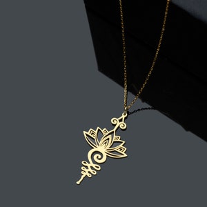Lotus Unalome Yoga Necklace, Breathe Necklace Pendant, Meditation Necklace,Yoga Necklace, Sterling Silver, Ohm Necklace, Spiritual Necklace