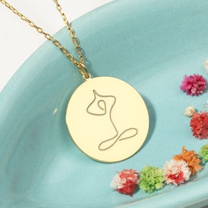 Yoga Necklace, Yoga Pose, Breathe Necklace Pendant, Meditation Necklace, Mindfulness, Ohm Necklace, Spiritual Necklace