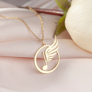 Aangepaste muzieknoot ketting, gepersonaliseerde muziek hanger, muziekliefhebber cadeau, muzikant cadeau, Solsleutel hanger, muziek sieraden, opmerking charme