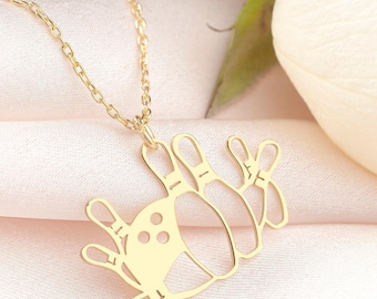 Sterling Silver Bowling Pin Necklace, Bowler Gift