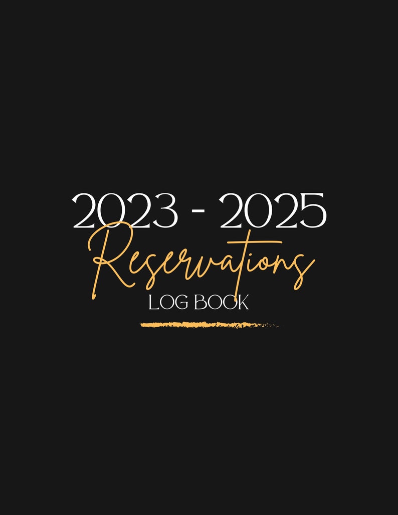 Reservation Book 2023 2025 Restaurant Reservation Planner Table Log