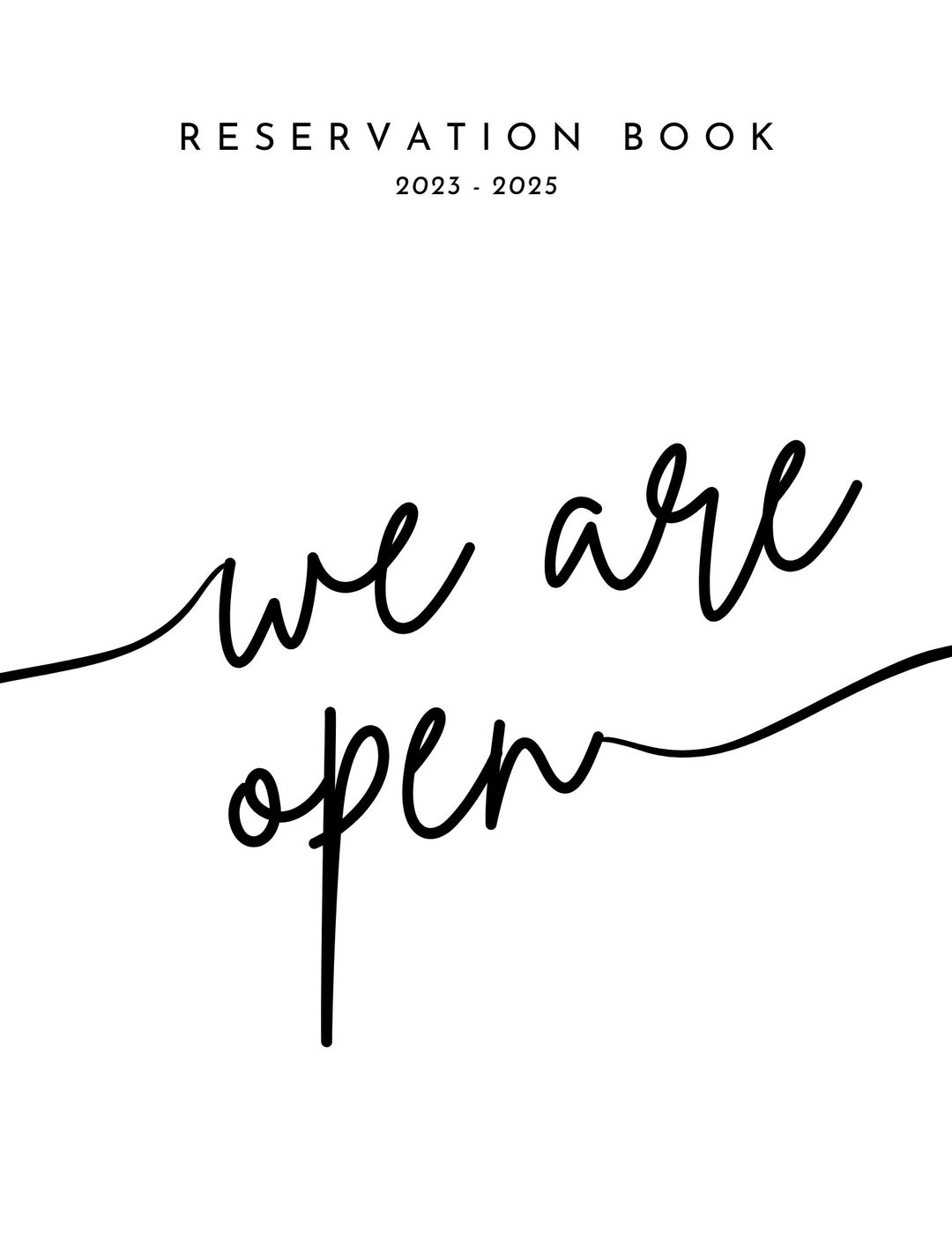 Reservation Book 2023 2025 Restaurant Reservation Planner Etsy