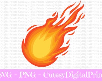 Fire Ball SVG, Campfire, Explosion Clipart (Digital Download)