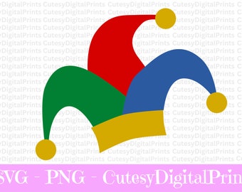 Jester Hat SVG, Clown Hat Cut File (Digital Download)