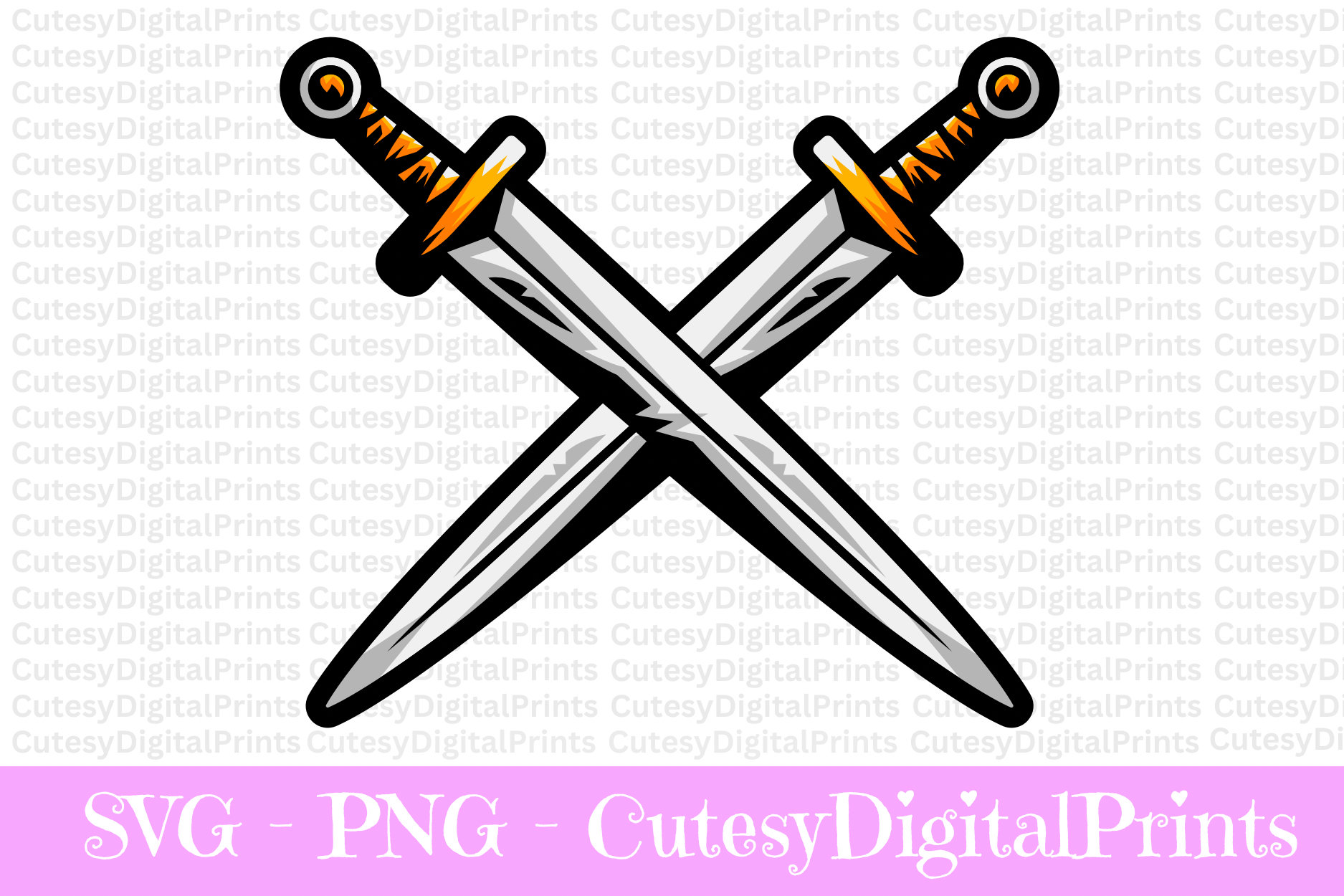 Two Crossed Sword Ornate Steel Swords Royalty Free SVG, Cliparts, Vectors,  and Stock Illustration. Image 6144776.