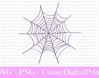Purple Spiderweb SVG, Halloween Cobweb Cut Files (Digital Download)