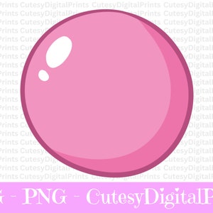Bubble Gum SVG, Gum SVG, Gum Bubble SVG, Bubble Svg, Gum Png, Gum Bubble Files For Cricut, Bubble Gum Vector, Instant Download, Gumball Svg