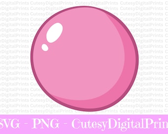 Bubble Gum SVG, PNG Files for Cricut (Digital Download)