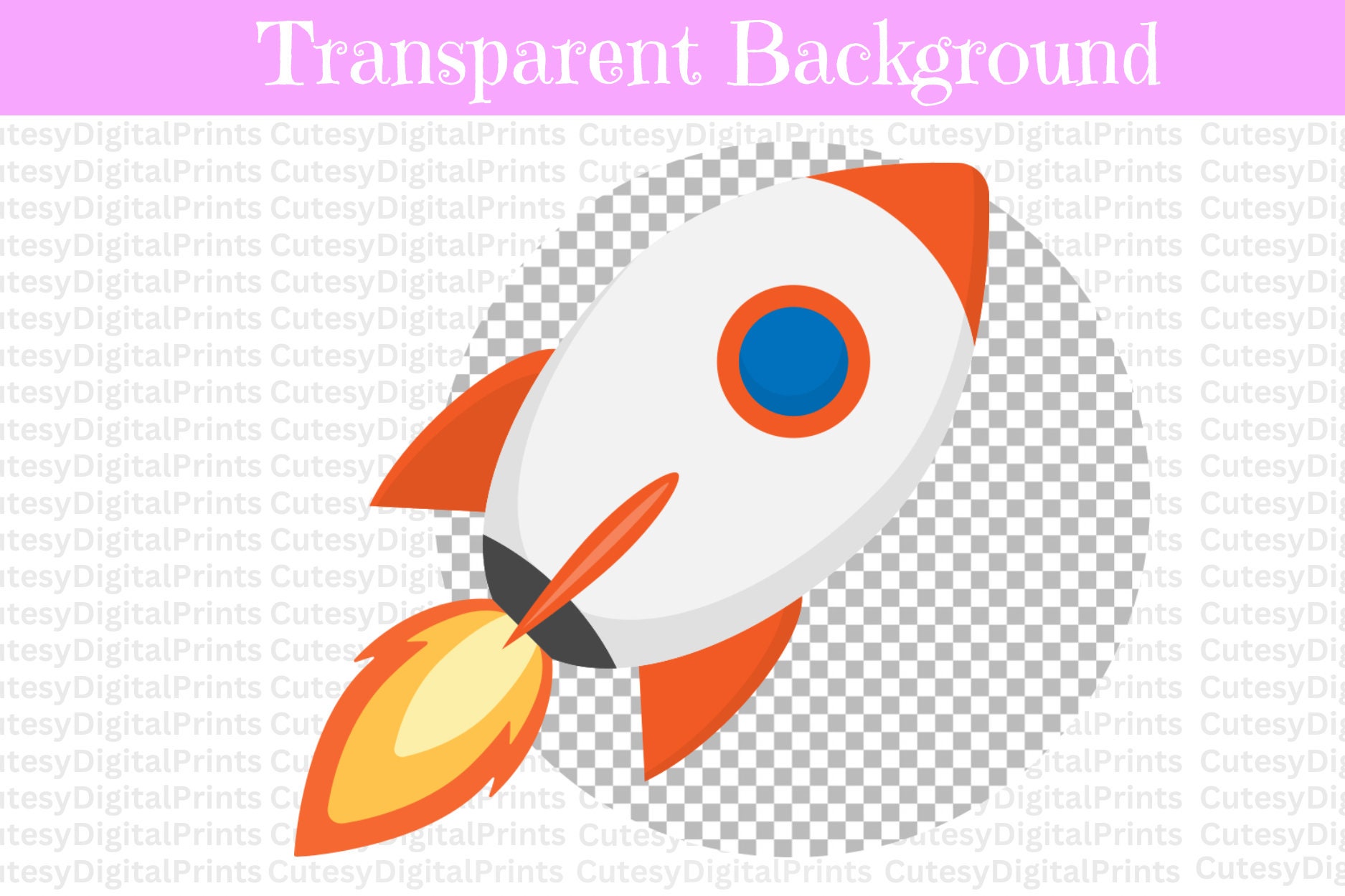 Space Rocket SVG, Rocket Clipart, PNG, Instant Digital Download, Rocket