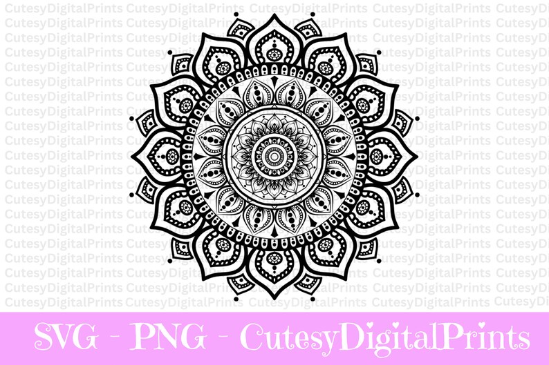 Mandala Svg, Mandala Outline, Mandala for Cricut, Mandala Clipart, Ma ...
