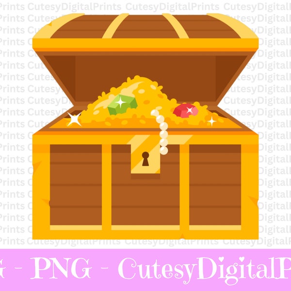 Pirate Box SVG, Treasure Box SVG, Pirate Chest svg, Treasure png, Pirate box png, Chest Png, Gold svg, Treasure box clipart, files cricuit