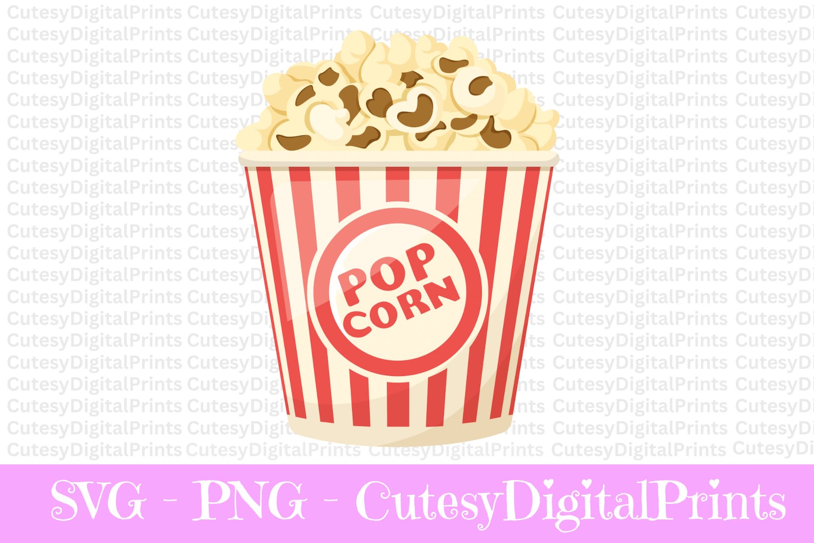 Popcorn Svg, Movie Popcorn Svg, Cinema Svg, Movie Svg, Popcorn Png, Red