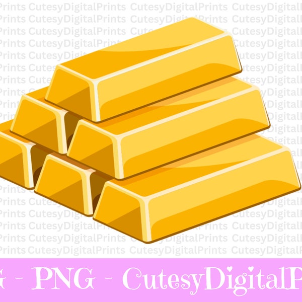 Gold Bars SVG Files, Gold Bullion SVG, Golden Bar Svg, Gold Nuggets Svg, Gold Bars Png, Gold Svg, Gold Clipart, Gold Bar Clipart, Gold Png