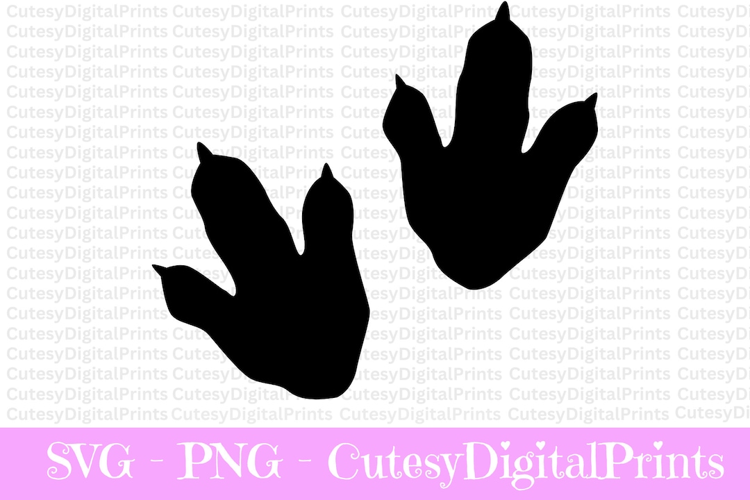 Dinosaur Tracks SVG, Dinosaur Footprint Patterns Silhouette, Dinosaur