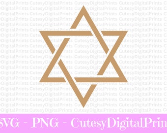 Star of David Svg, Jewish Clipart, Hanukkah Design (Digital Download)