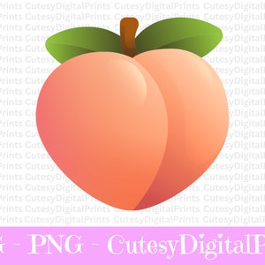 Peach SVG, Peach Cut File, Peach Clipart, Peach Vector, Peach Fruit SVG, Peach Butt Svg, Peach Bum Svg, Peach Ass Svg, Fruit Svg, Peach Png