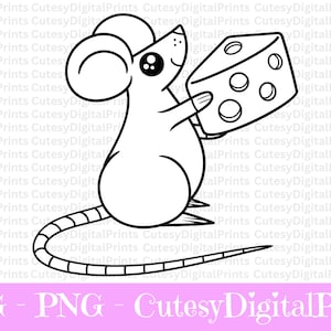 Mouse Svg, Mouse Clipart, Cute Mouse Svg, Animal Svg, Cute Mouse Png, Kawaii Mouse Svg, Cute Svg, Svg Files For Cricut, Cricut Svg, Baby Svg