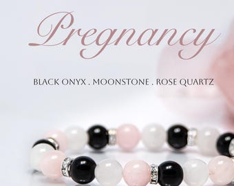 Pregnancy  Bracelet - Help with pregnancy - mum to be - pregnancy gift - baby shower gift - new mum gift - crystal gemstones