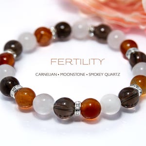 Fertility Bracelet - Help with fertility - fertility support - fertility gift - fertility crystals - conceiving help - crystal gemstones