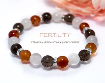 Fertility Bracelet - Help with fertility - fertility support - fertility gift - fertility crystals - conceiving help - crystal gemstones