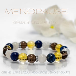 Menopause Crystal Healing Bracelet - Help with menopause - Menopause support - Menopause gift - Menopause symptoms - crystal gemstones