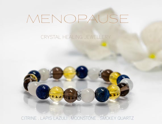 Menopause Crystal Healing Bracelet - Help with menopause - Menopause support - Menopause gift - Menopause symptoms - crystal gemstones