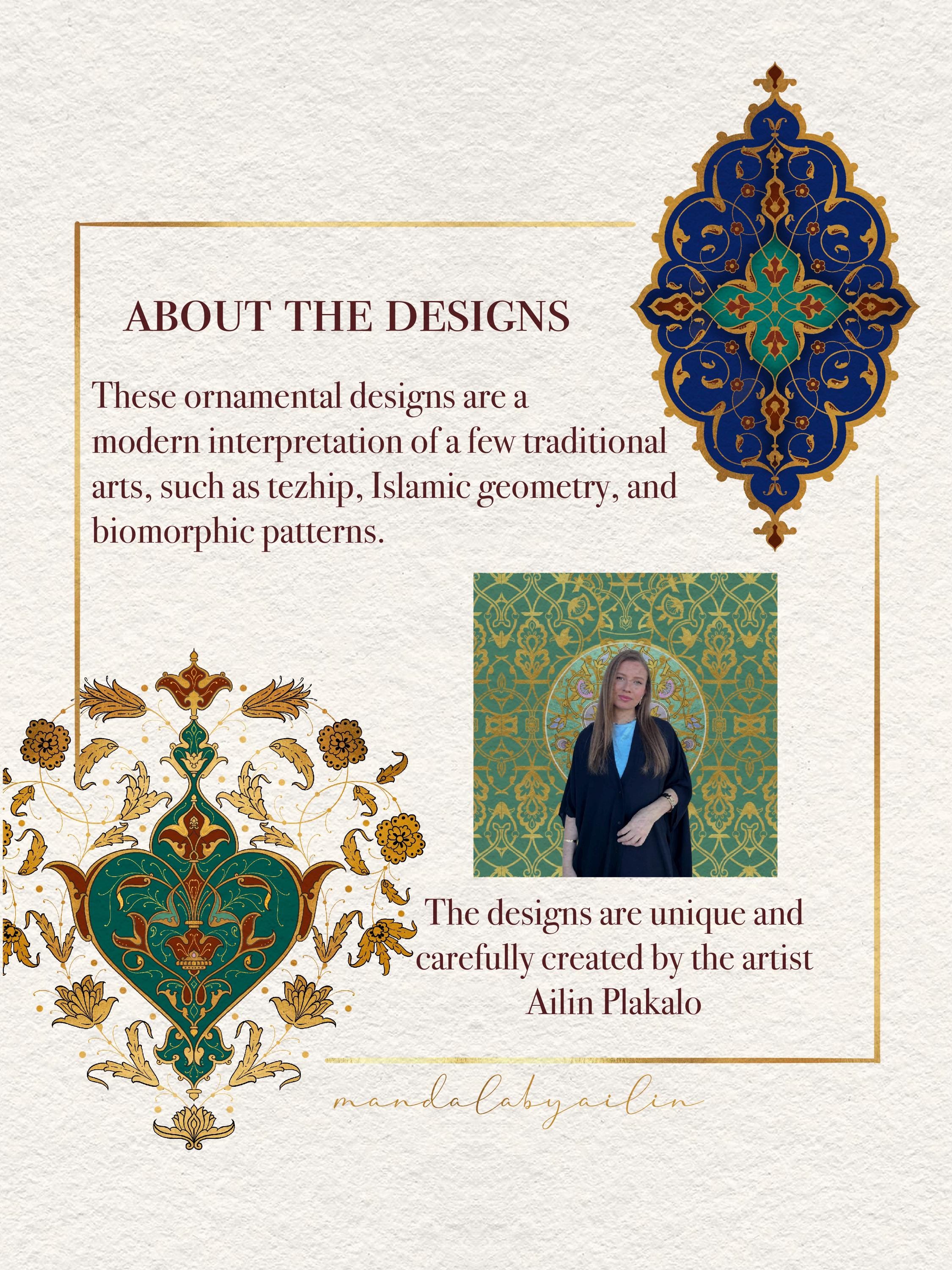5 Ornamental Designs Workbook ( Step-by-step PDF Guide); Printable ...