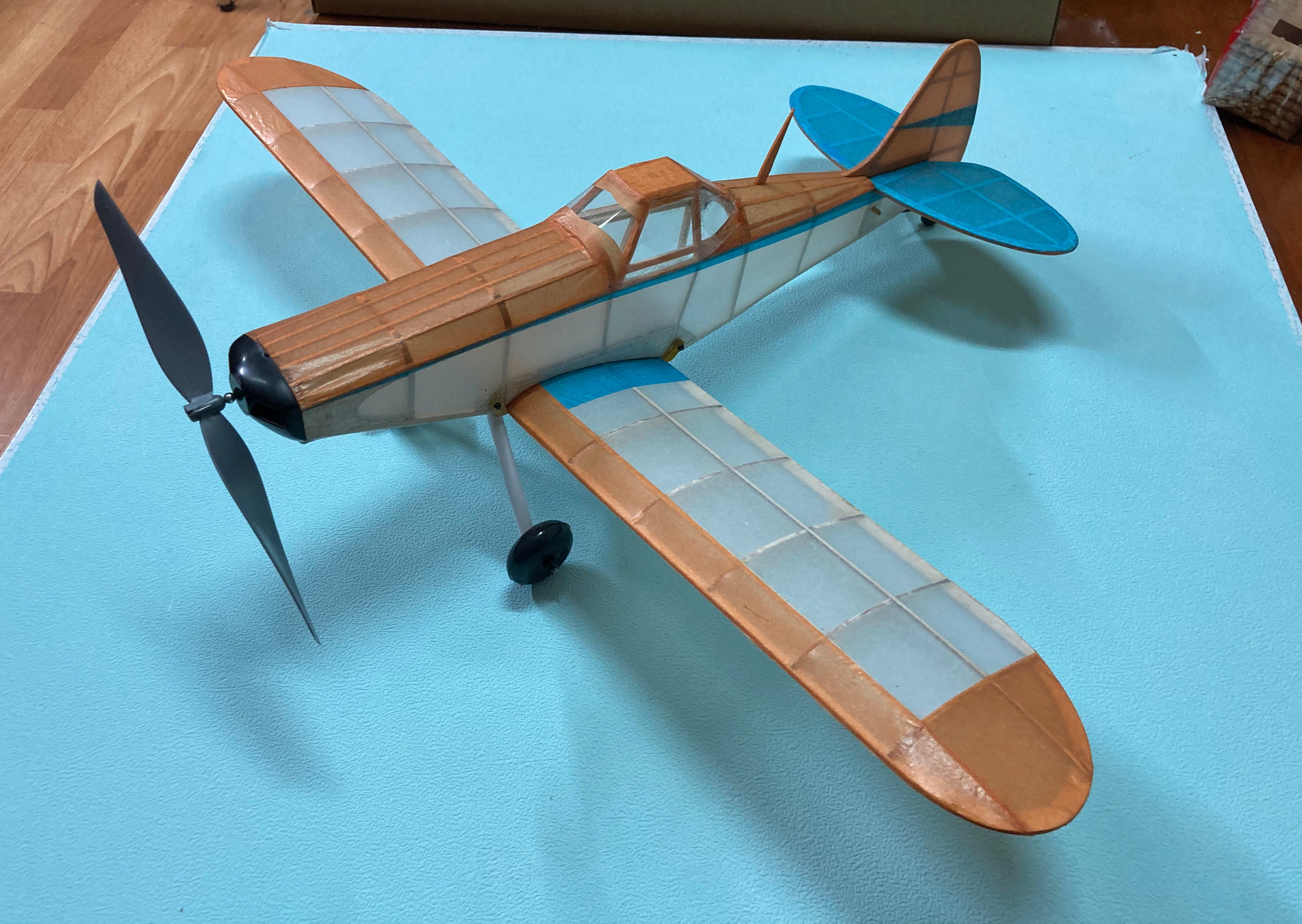 Piper Pawnee Rubber Powered Motor Model Airplane Kit Easy Etsy