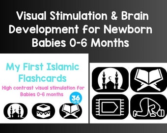 Baby Islamic Flashcards black and white, 0-6 months,