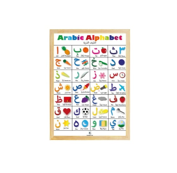 Arabic alphabet chart for kids
