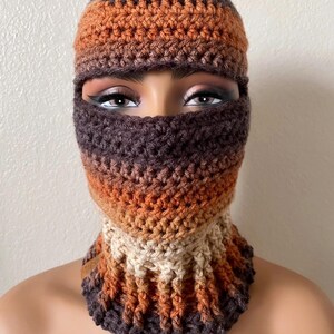 Crochet Ribbed Neck Balaclava, Crochet Balaclava, Crochet  display picture 1