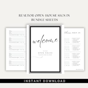 Open House Sign In Sheet Open House Sign In Sign Editable Canva Real Estate Marketing Realtor Open House Flyers and Forms  Instant Download