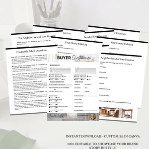 Buyer Questionnaire Buyer Consultation Questionnaire Buyer Intake Form Buyer Consultation Script Buyer Packet Real Estate Buyer Intake Form