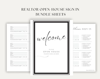 Realtor Open House Sign-In Sheet: Editable Template (Instant Download)