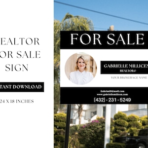 Real Estate Yard Sign For Sale Yard Sign Real Estate Marketing Canva Template For Sale Custom For Sale Sign Sold Sign Realtor Sign Rider