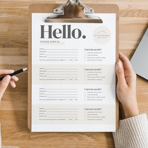 Open House Sign In Sheet Open House Sign In Sign Editable Canva Real Estate Marketing Realtor Open House Flyer Instant Download