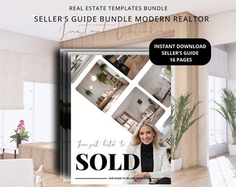 Real Estate Seller Guide Template: Realtor Marketing Packet (Canva, 16-Page, Digital)
