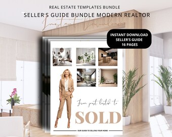 Real Estate Seller Guide Template: Realtor Marketing (Canva, 16-Page, Digital)