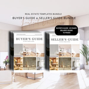 Real Estate Seller Guide and Home Buyer Guide Bundle Real Estate Marketing Home Seller Guide CMA Packet Listing Presentation Guide Canva