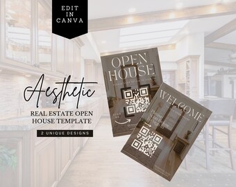 Real Estate Open House Sign-In Sheet: Editable Canva Template (Instant Download)