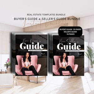 Real Estate Seller Guide and Home Buyer Guide Bundle Real Estate Marketing Home Seller Guide CMA Packet Listing Presentation Canva  Template