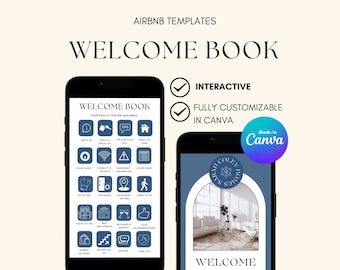 Interactive Airbnb Welcome Book Template: Canva Digital Guide (Digital Download)