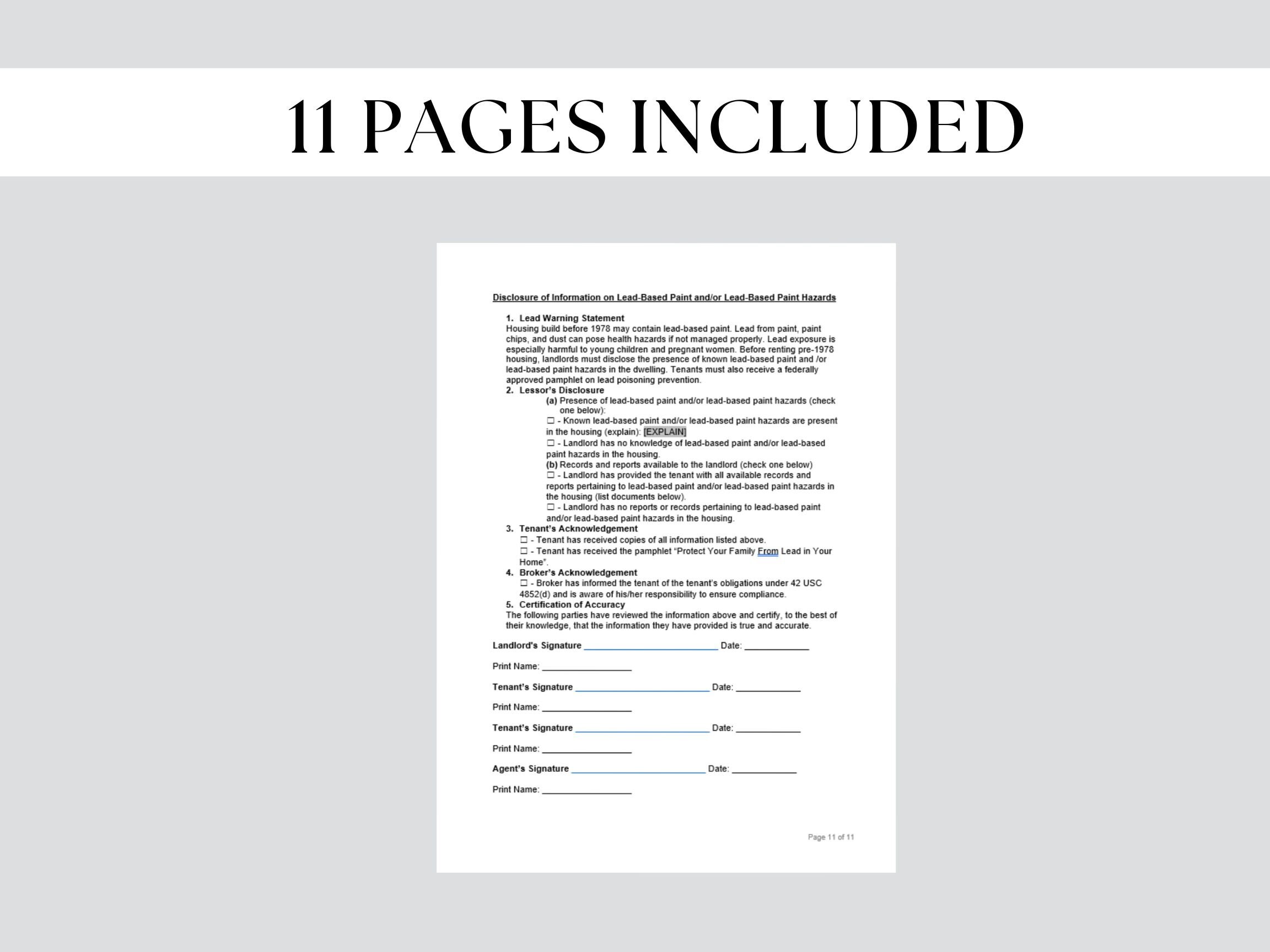 Editable Residential Lease Agreement Template (microsoft Word & PDF) - Etsy