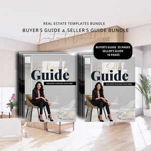 Real Estate Seller Guide and Home Buyer Guide Bundle Real Estate Marketing Home Seller Guide CMA Packet Listing Presentation Canva Template