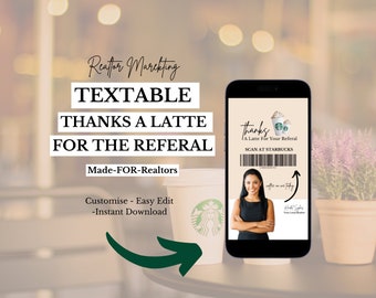 Real Estate Referral Card: Thanks A Latte Marketing (Digital Download)