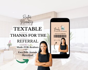 Real Estate Referral Card: Thanks A Latte Marketing (Digital Download)